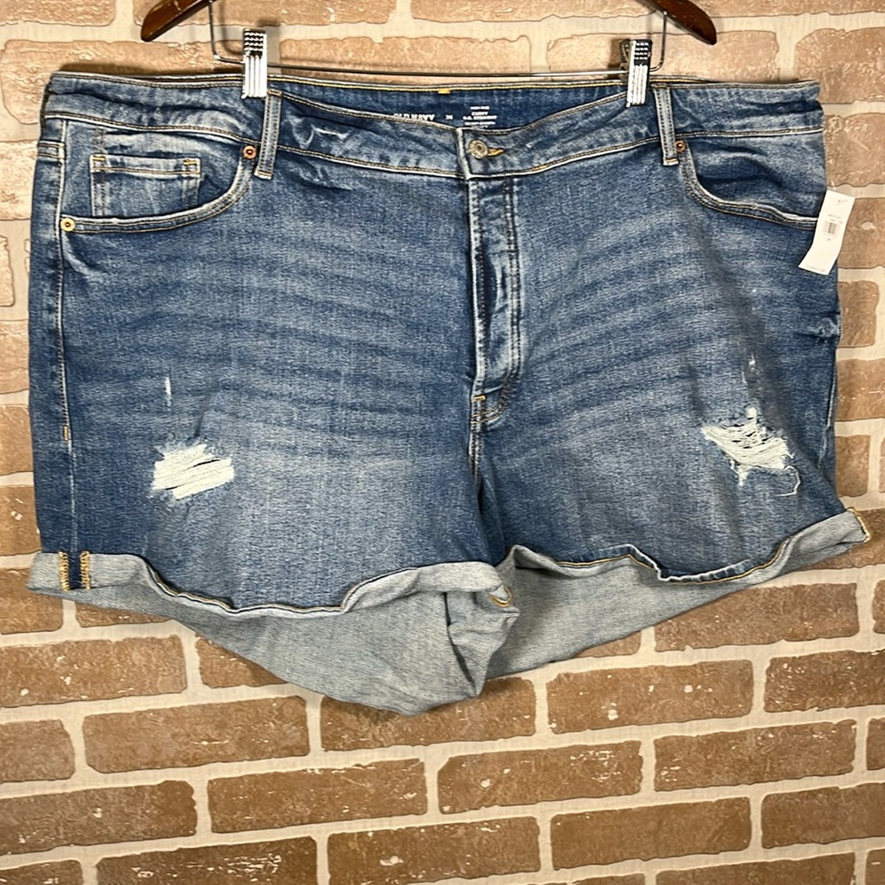 Old Navy Plus Size 26 High Rise OG Straight Denim Shorts Nwt
